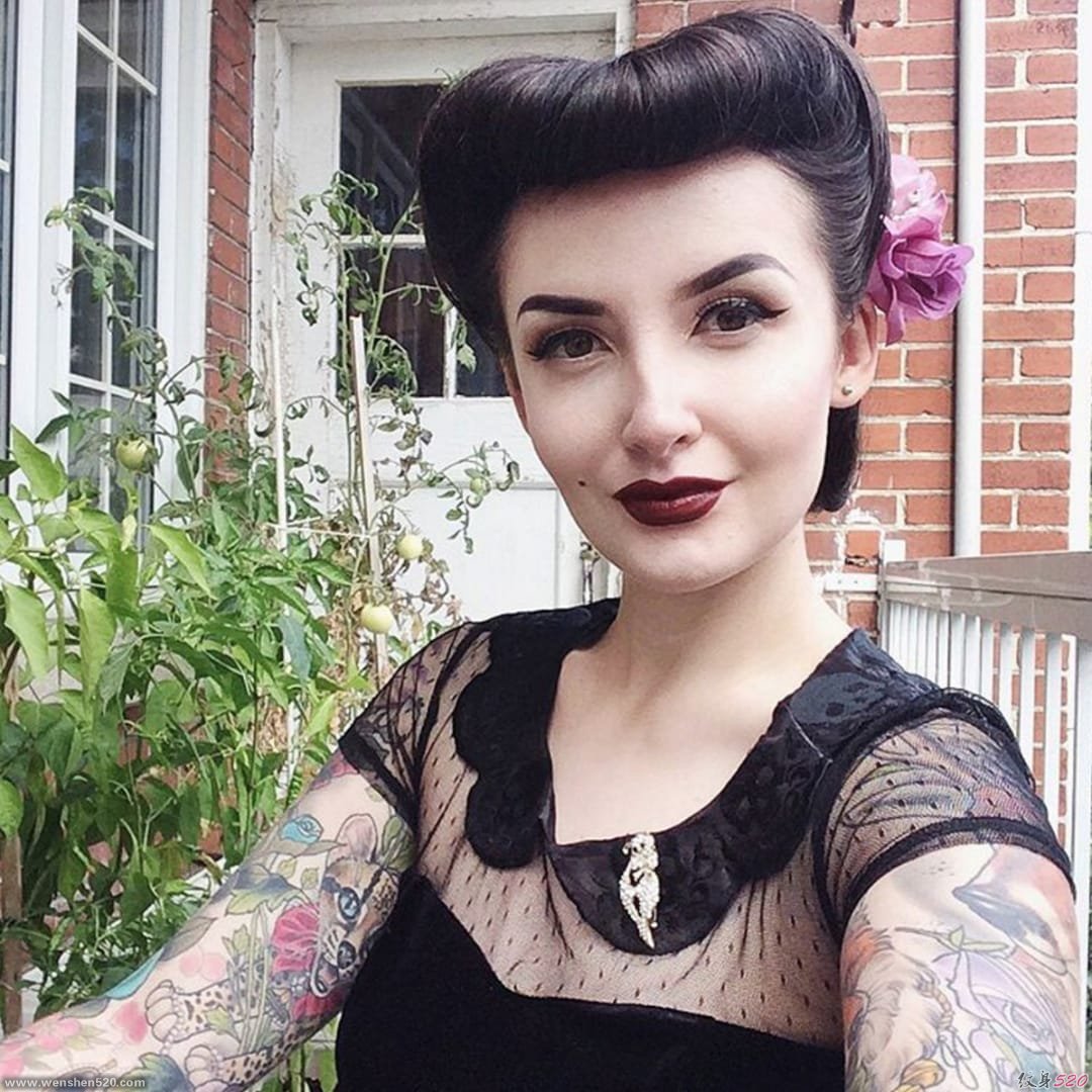 漂亮的新传统（Neo-traditional）纹身图案来自乔治娜