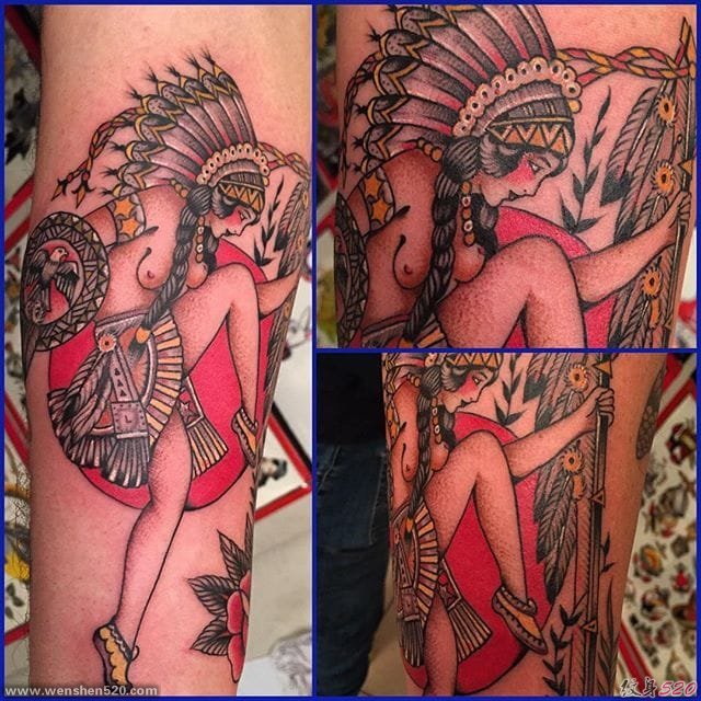 漂亮的传统纹身图案来自达维德安德烈奥利