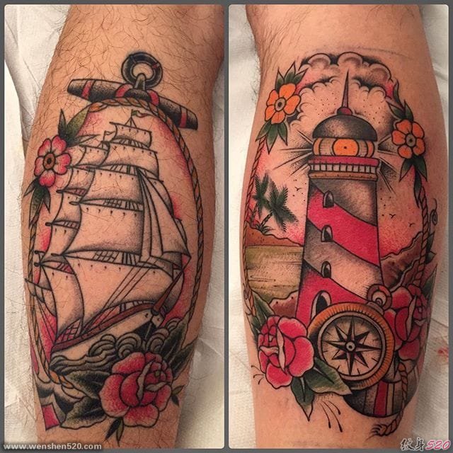 漂亮的传统纹身图案来自达维德安德烈奥利