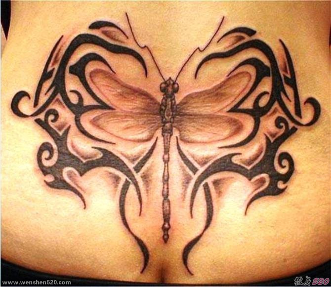 女人喜欢的漂亮的蜻蜓纹身图案