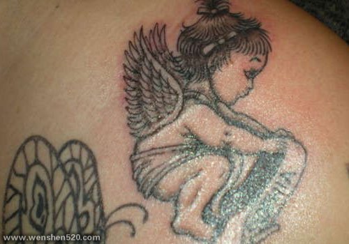 30款可爱的宝贝天使纹身图案