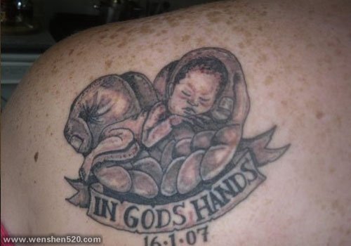 30款可爱的宝贝天使纹身图案