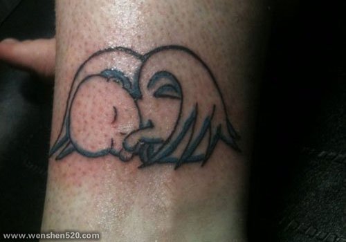 30款可爱的宝贝天使纹身图案