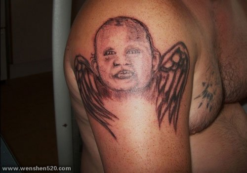 30款可爱的宝贝天使纹身图案