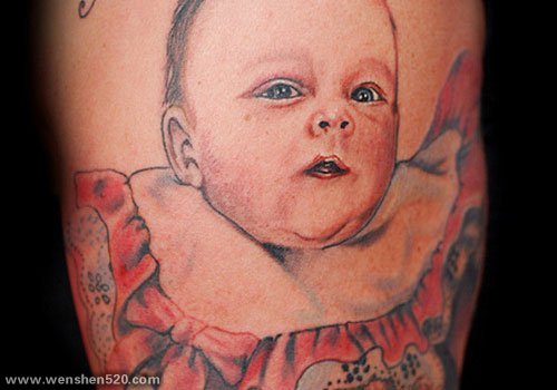 30款可爱的宝贝天使纹身图案