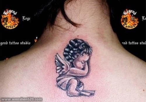30款可爱的宝贝天使纹身图案
