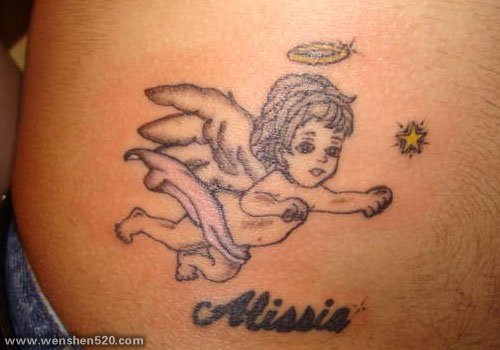 30款可爱的宝贝天使纹身图案