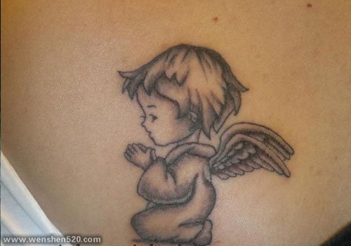 30款可爱的宝贝天使纹身图案