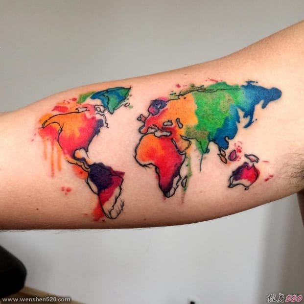 多款漂亮的水彩画风格纹身图案