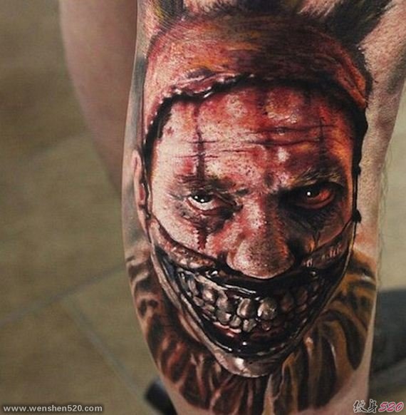 让人无法直视的恐怖的纹身图案