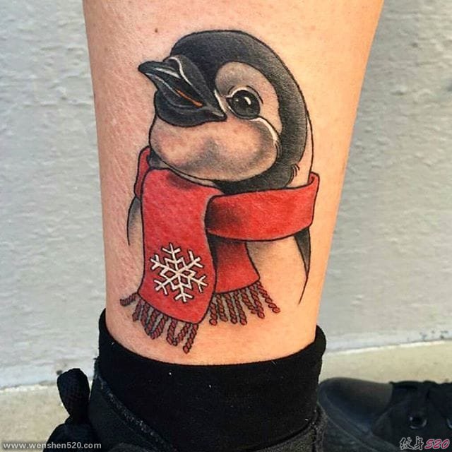 13款可爱的企鹅纹身图案