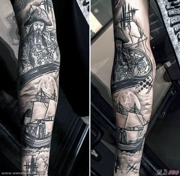 20款各种风格的男性花臂纹身图案
