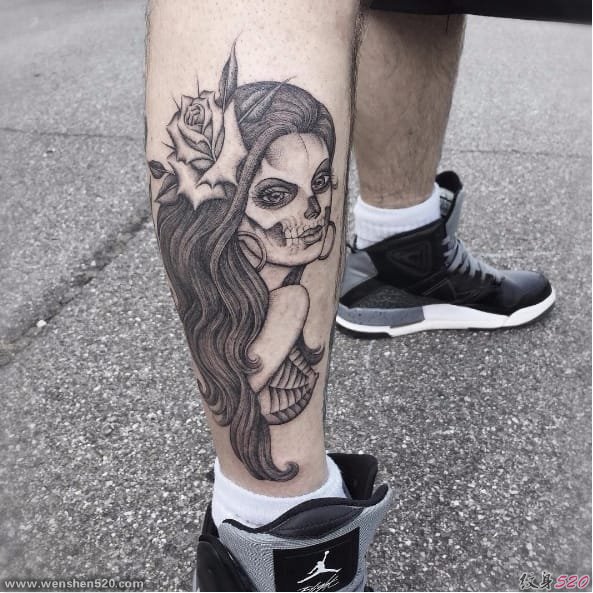 多款很酷的黑灰色纹身图案来自西蒙娜