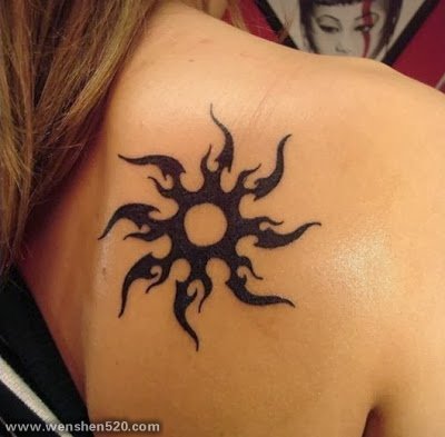 女性也喜欢帅气的部落图腾纹身图案