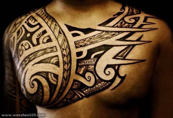 几款男性喜欢的很酷的黑色部落图腾纹身图案