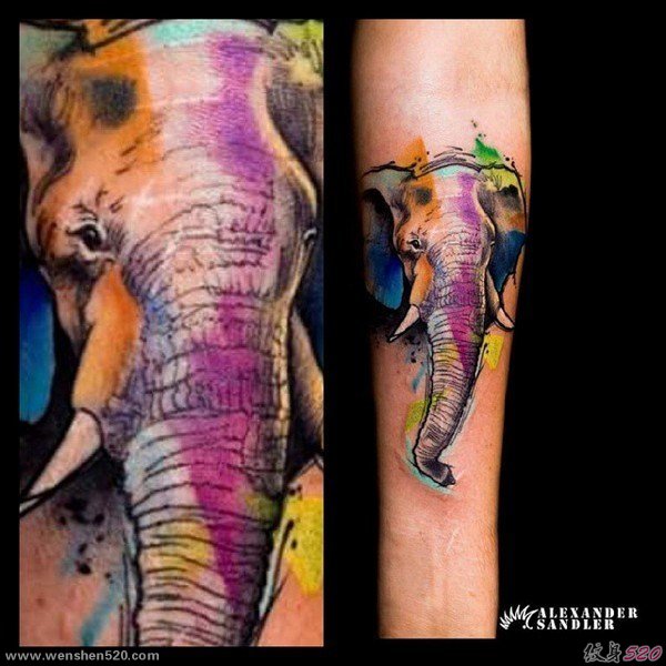 多款惊人的漂亮的水彩纹身图案