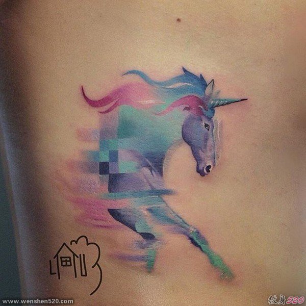 多款惊人的漂亮的水彩纹身图案