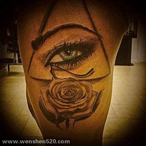 ​古埃及主题荷鲁斯之眼印章及艳后纹身图案