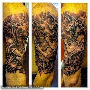 ​古埃及主题荷鲁斯之眼印章及艳后纹身图案