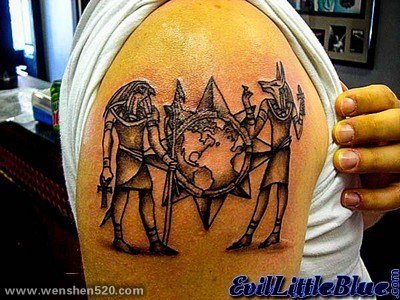 ​古埃及主题荷鲁斯之眼印章及艳后纹身图案