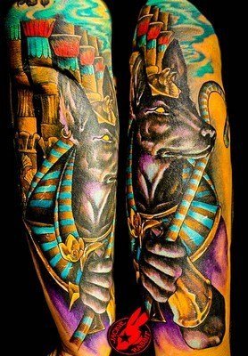 ​古埃及主题荷鲁斯之眼印章及艳后纹身图案