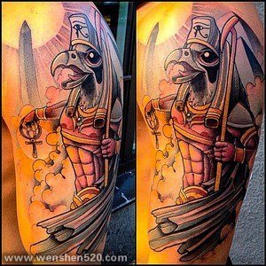 ​古埃及主题荷鲁斯之眼印章及艳后纹身图案