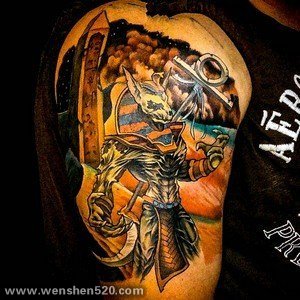 ​古埃及主题荷鲁斯之眼印章及艳后纹身图案