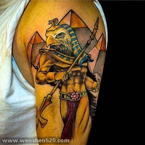 ​古埃及主题荷鲁斯之眼印章及艳后纹身图案