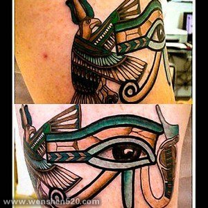 ​古埃及主题荷鲁斯之眼印章及艳后纹身图案