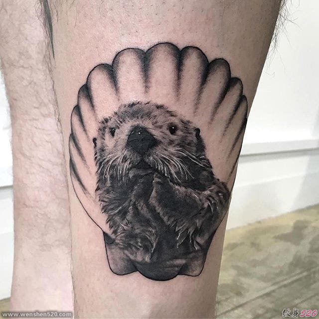 20款可爱的生物水獭纹身图案