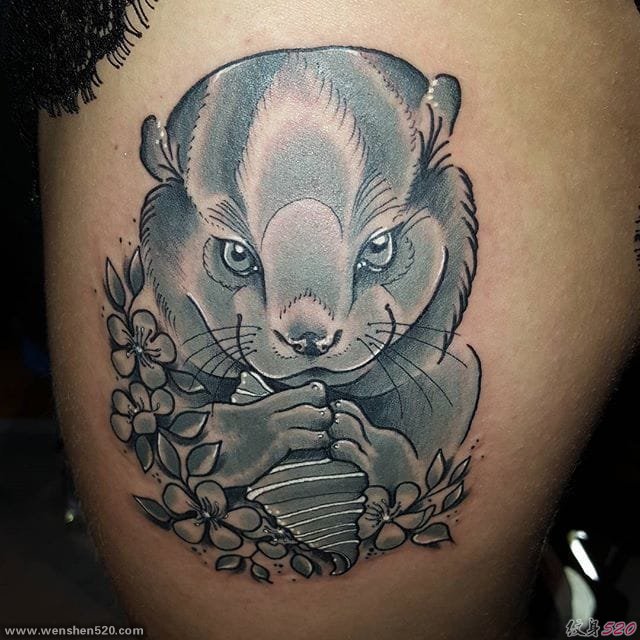 20款可爱的生物水獭纹身图案