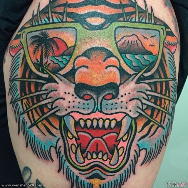 男人最爱的传统动物头纹身图案来自纹身师克里斯