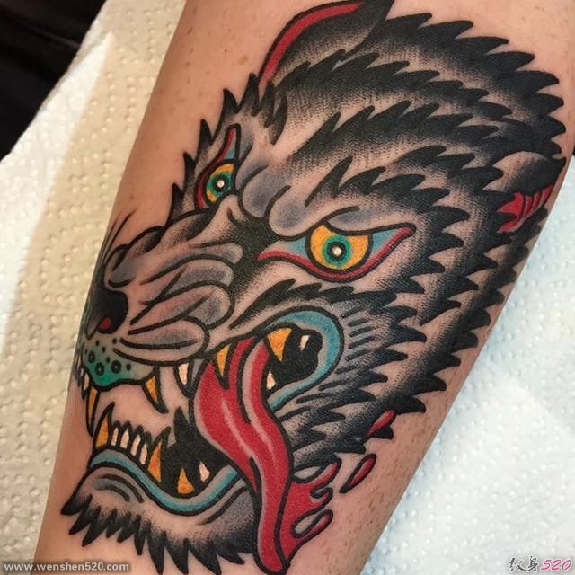 男人最爱的传统动物头纹身图案来自纹身师克里斯