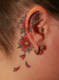 20款女孩耳朵上的小清新纹身图案