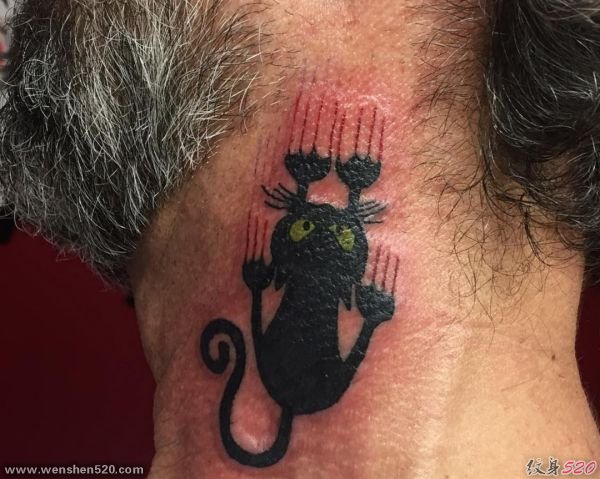 30款多种风格可爱的宠物猫纹身图案