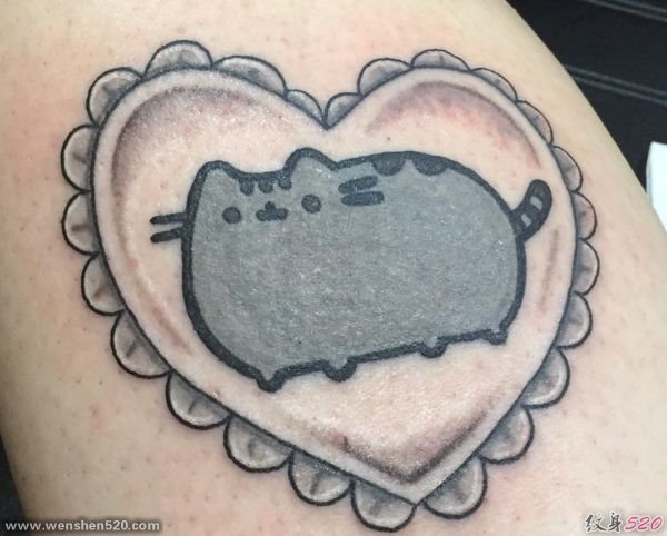 30款多种风格可爱的宠物猫纹身图案