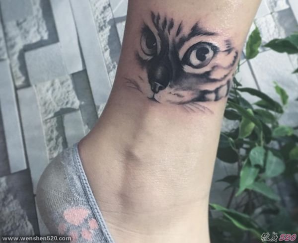 30款多种风格可爱的宠物猫纹身图案