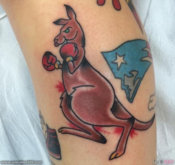 12款可爱的袋鼠纹身图案
