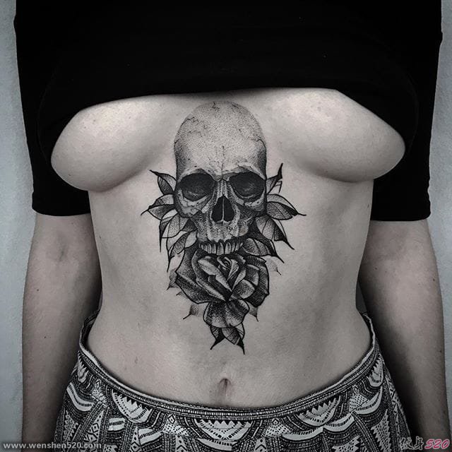 令人难以忘怀的黑白灰风格纹身图案来自纹身师弗拉基米尔•普赖德