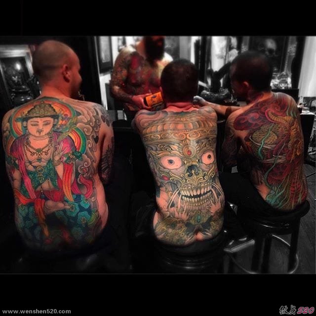 多款日本风格的大面积纹身图案来自克里斯