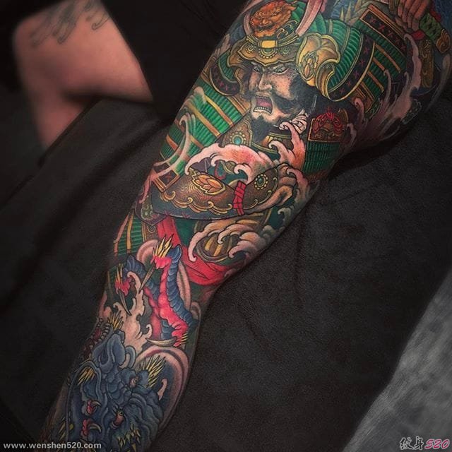 多款日本风格的大面积纹身图案来自克里斯