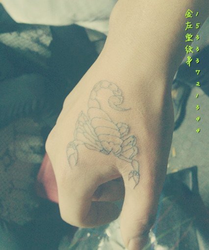虎口蝎子纹身  金左堂纹身盖疤痕修改纹身 安阳水冶纹身