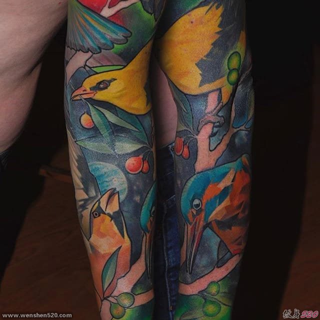 多款超精美的全彩色花臂纹身图案来自豪洛斯