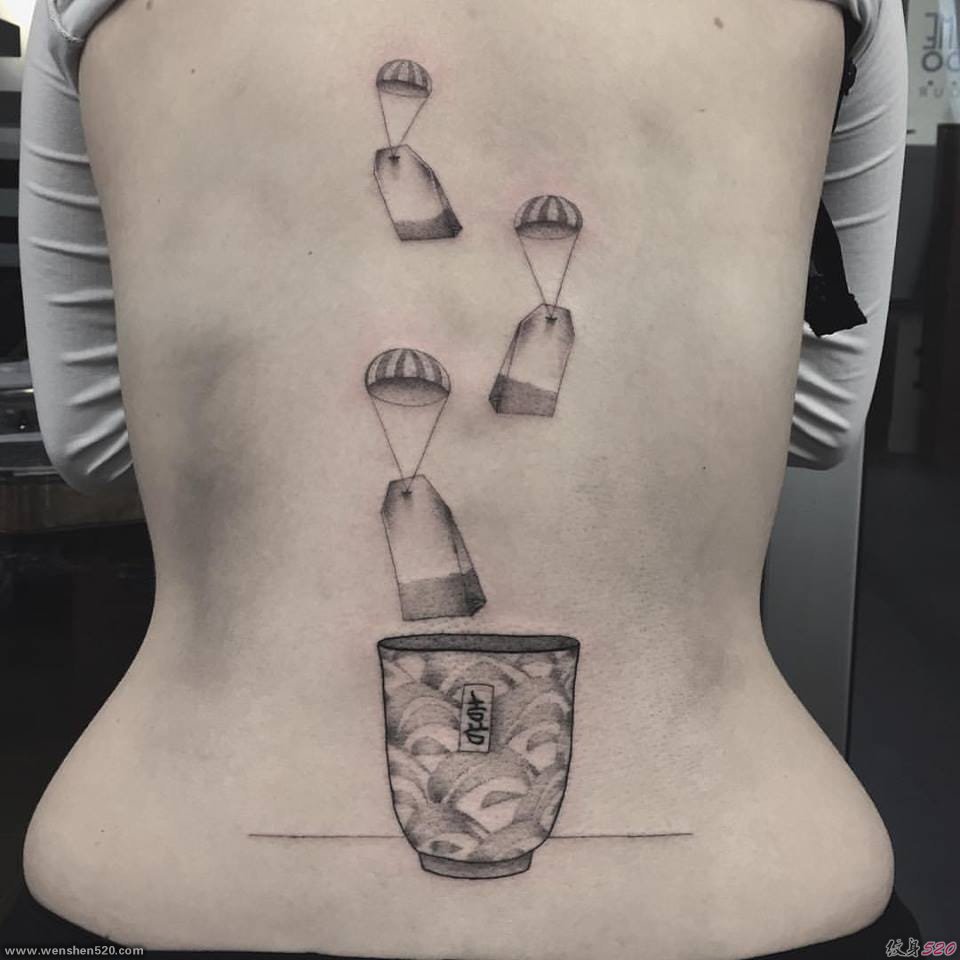 令人陶醉的细线条素描纹身图案来自纹身师杰西卡