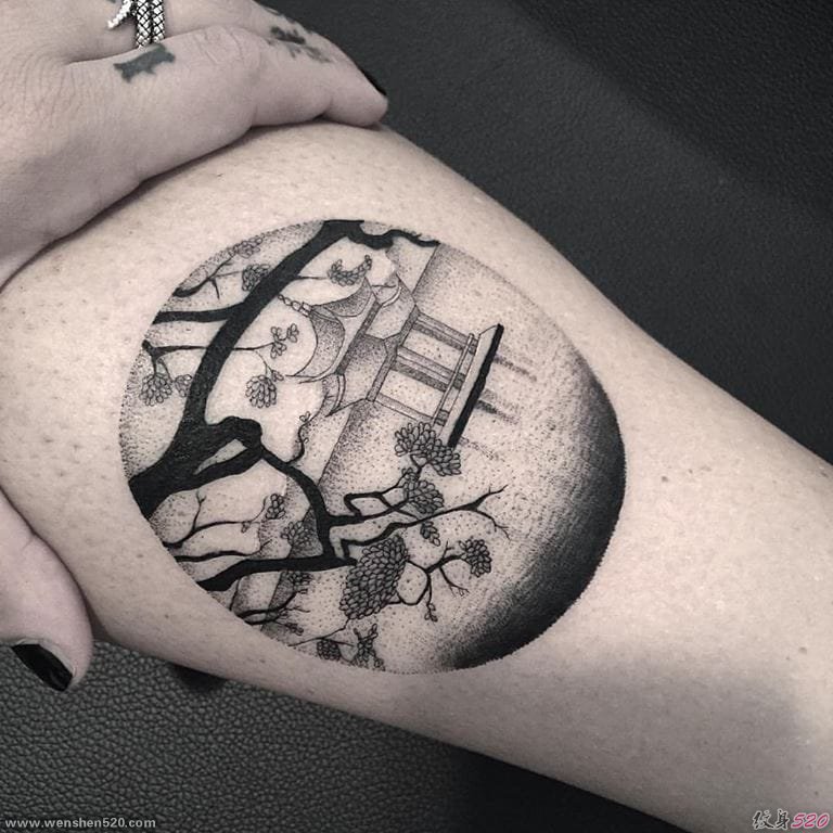 令人陶醉的细线条素描纹身图案来自纹身师杰西卡