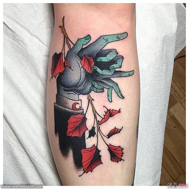 十款令人毛骨悚然的创意纹身图片来自鬣狗