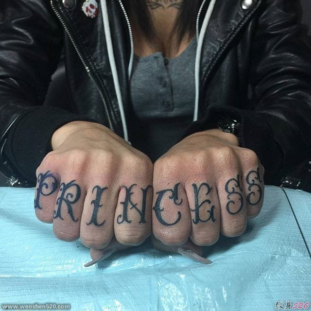 26个英文字母纹身手指字母纹身图案