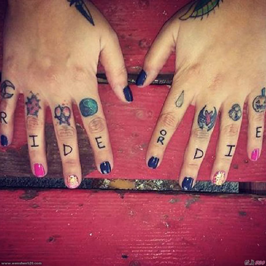 26个英文字母纹身手指字母纹身图案