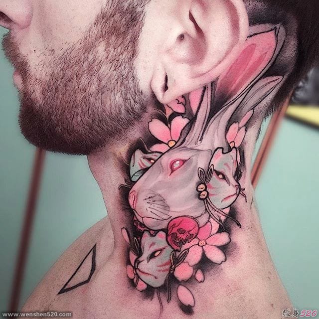 让人着迷的新传统风格动物图案纹身来自纹身师基