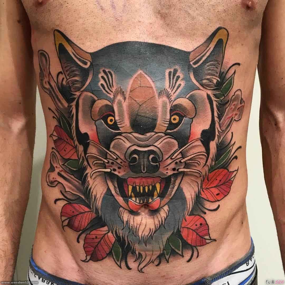多种风格凶猛的狼纹身图案